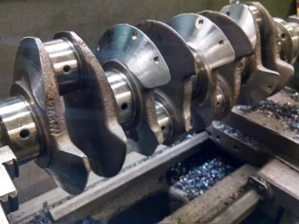 Knife edged and balanced crank shafts